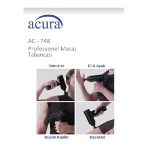 ACURA AC-748 TİTREŞİMLİ MASAJ ALETİ - SPORCU MASAJ TABANCASI