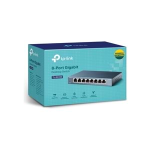TP-Link TL-SG108 8 Port 10-100-1000 Mbps Switch Çelik Kasa