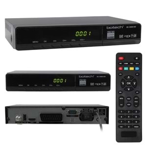 BOTECH BS-5000 1080P FULL HD HDMI + SCART + USB GİRİŞLİ METAL KASALI UYDU ALICI - 29648