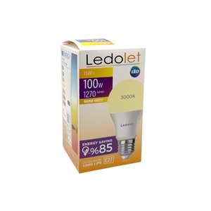 LEDOLET 15W SARI LED AMPUL (100)