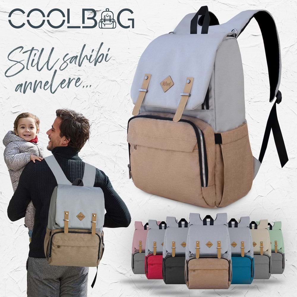 Kiwi Coolbag Anne Bebek Sirt Bakim Cantasi